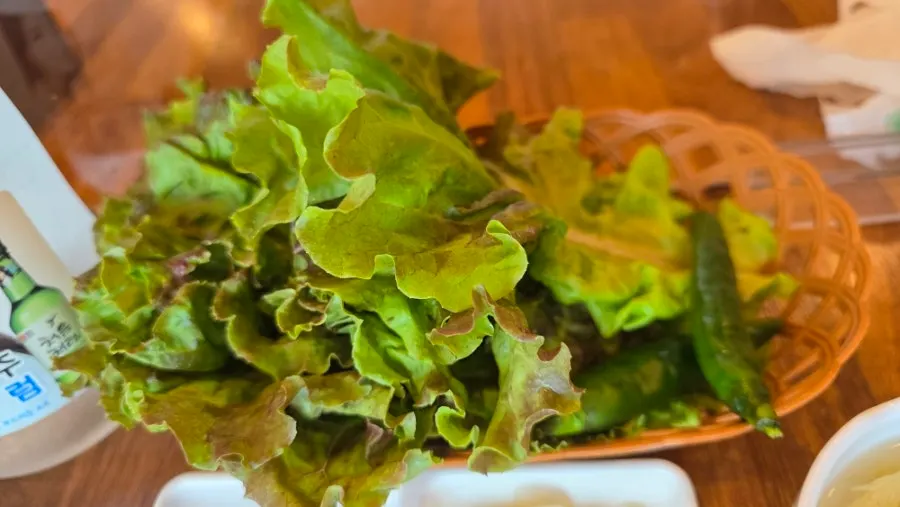 밑반찬으로 나온 파김치