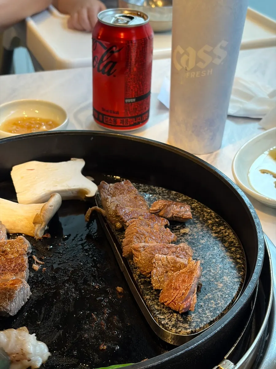 Golden-browned piece of hanwoo tenderloin