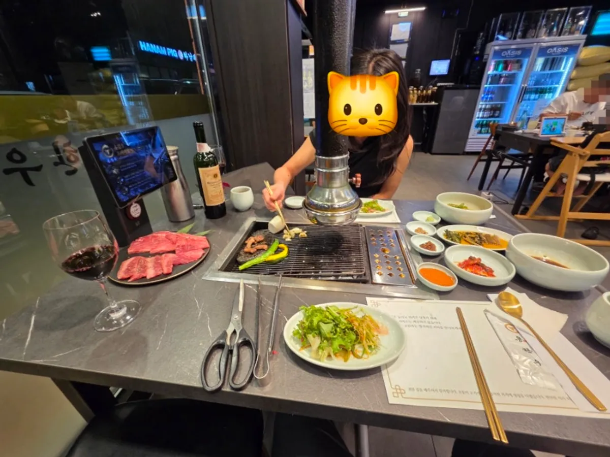 다 구워진 용한우 명지점 한우 구이