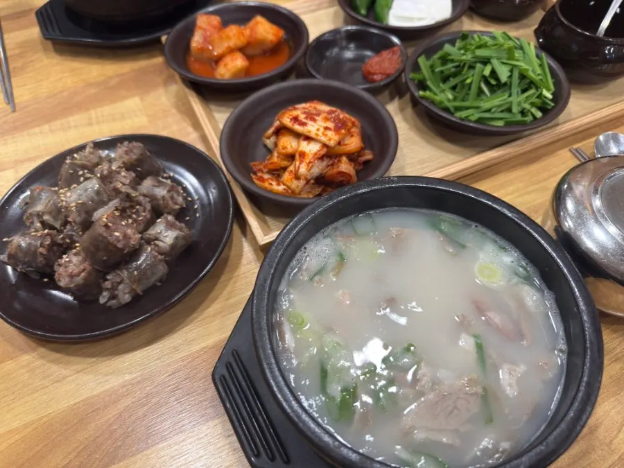 김이 오르는 뚝배기 돼지국밥 한 그릇