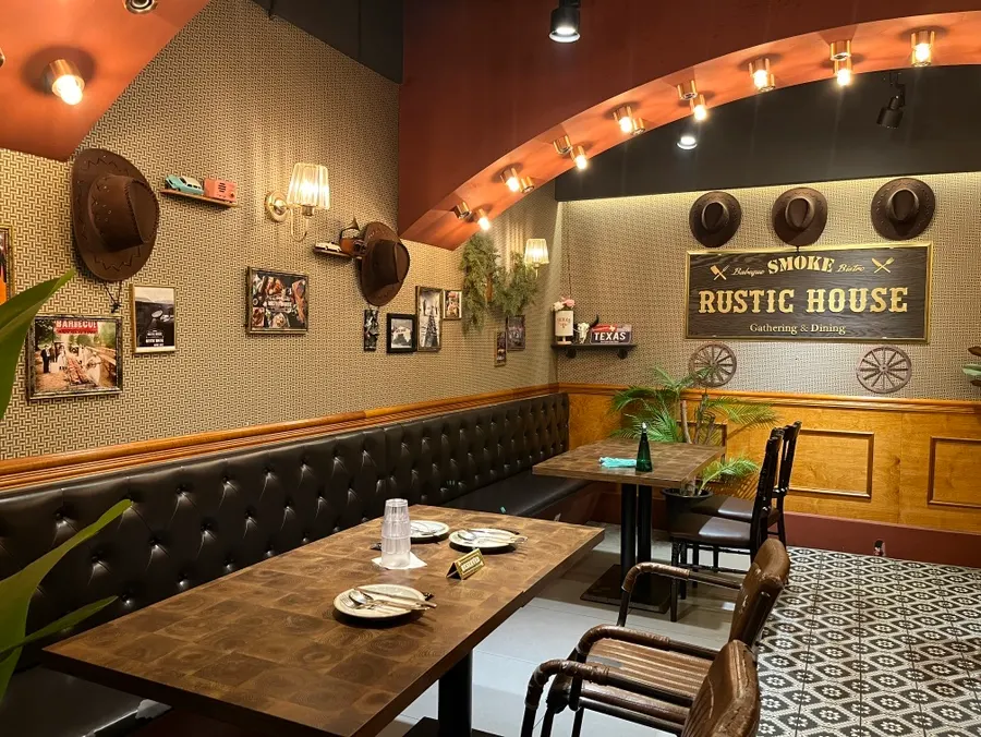 Restaurant interior with an exotic atmosphere