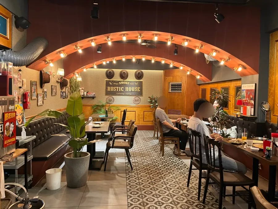 Wood-toned interior with vintage decor