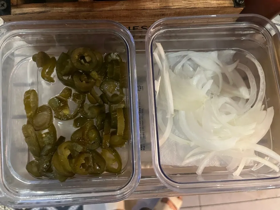 Quesadillas and set dishes shared by the family