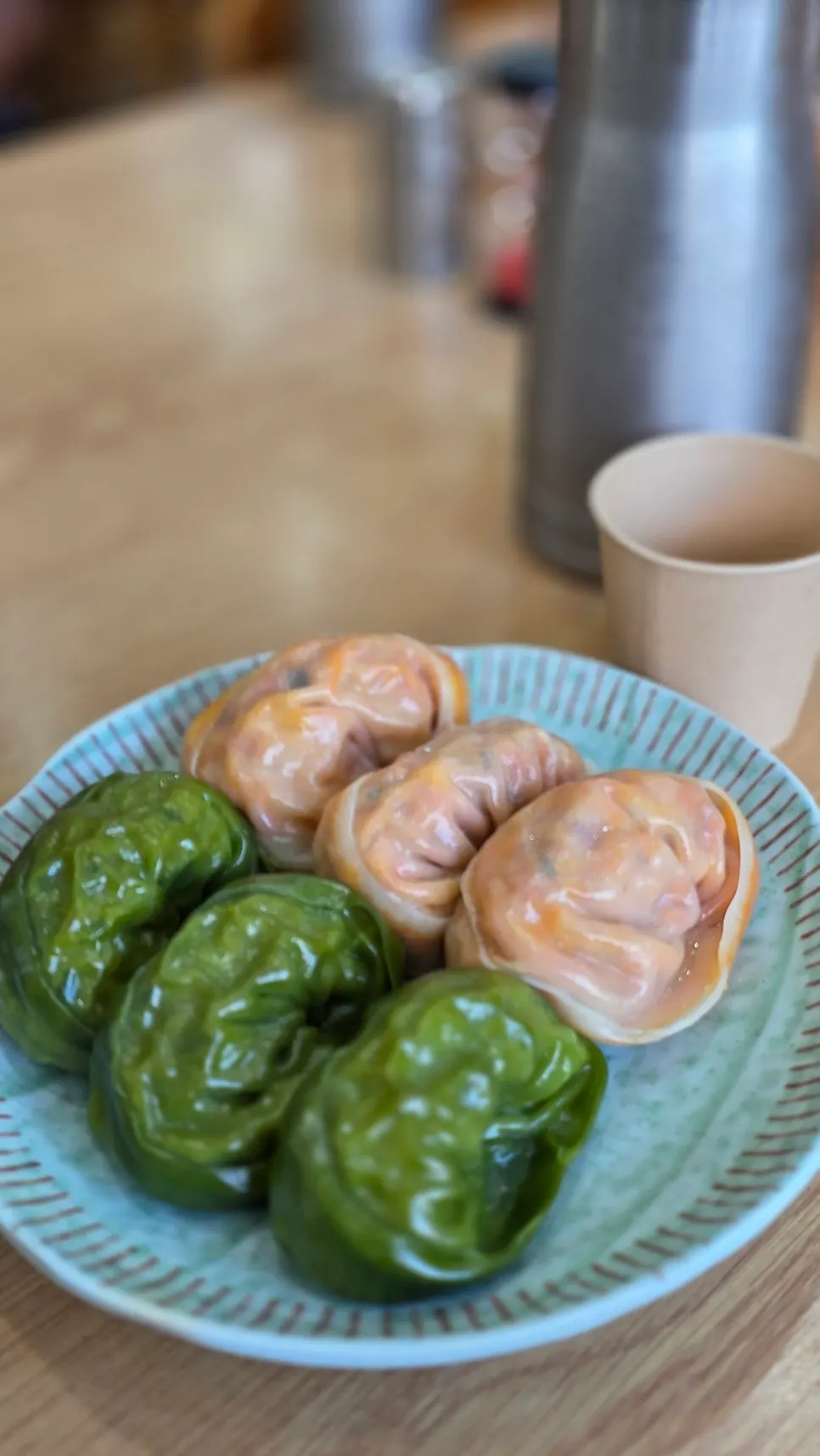 Order of seafood kalguksu and half-and-half dumplings