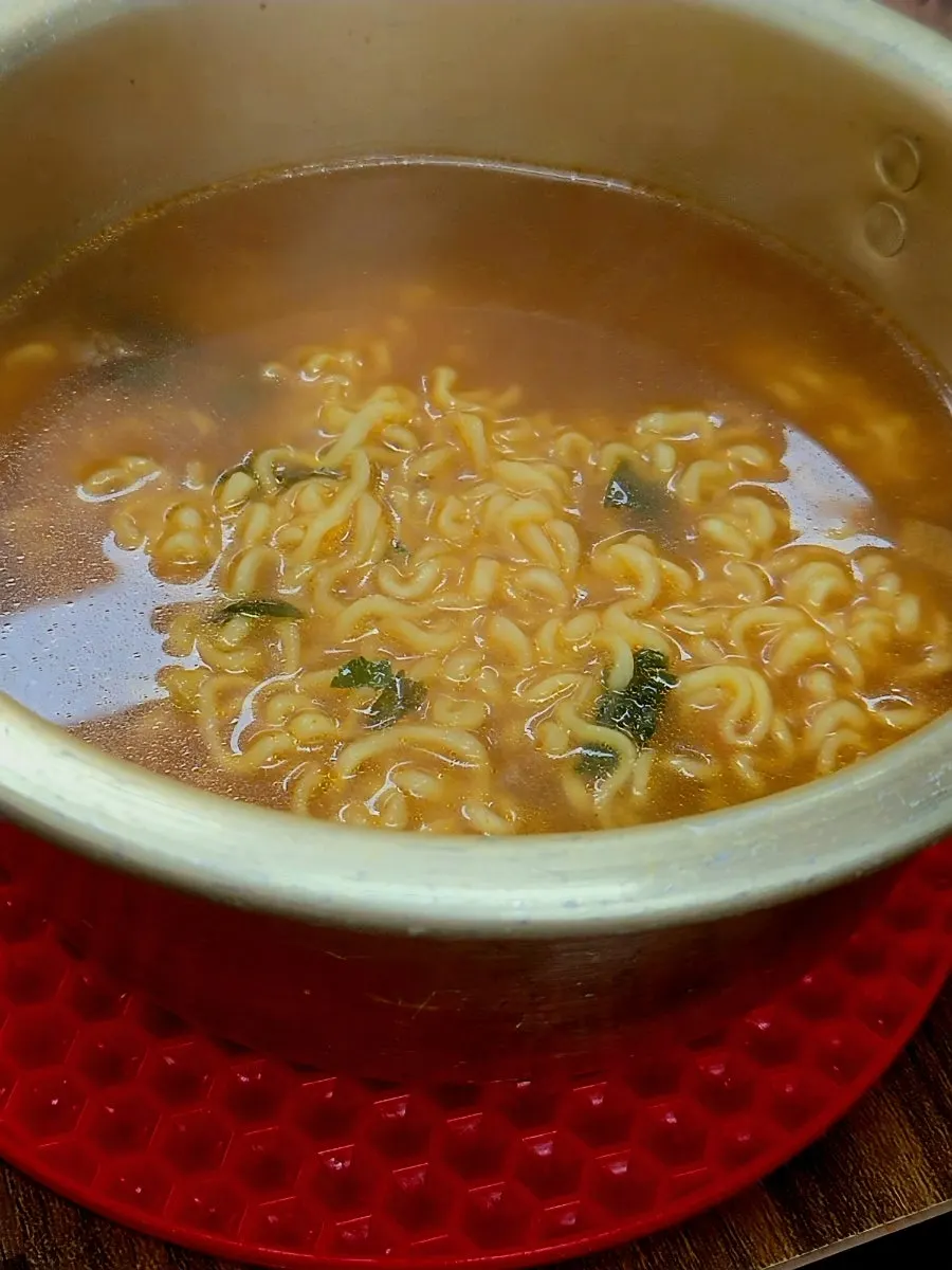 Meal with beef radish soup and rice