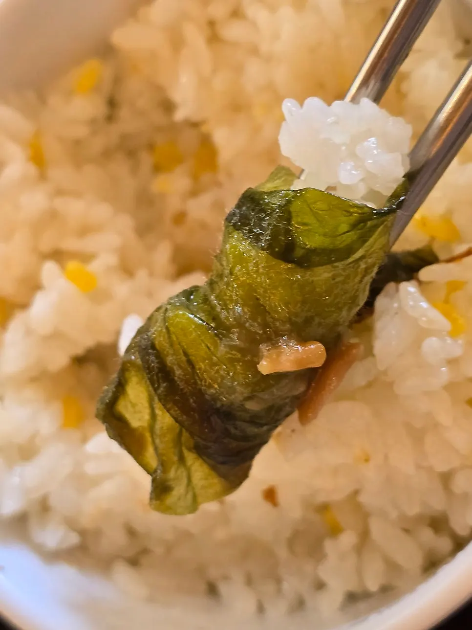 Pickled soybean leaves and barley young-radish kimchi