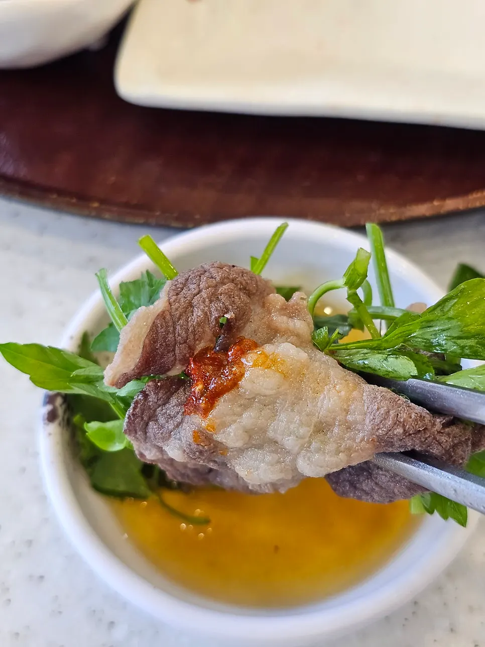 Five-minute fresh noodle texture at Jangwongap Kalguksu in Giheung-gu, Yongin