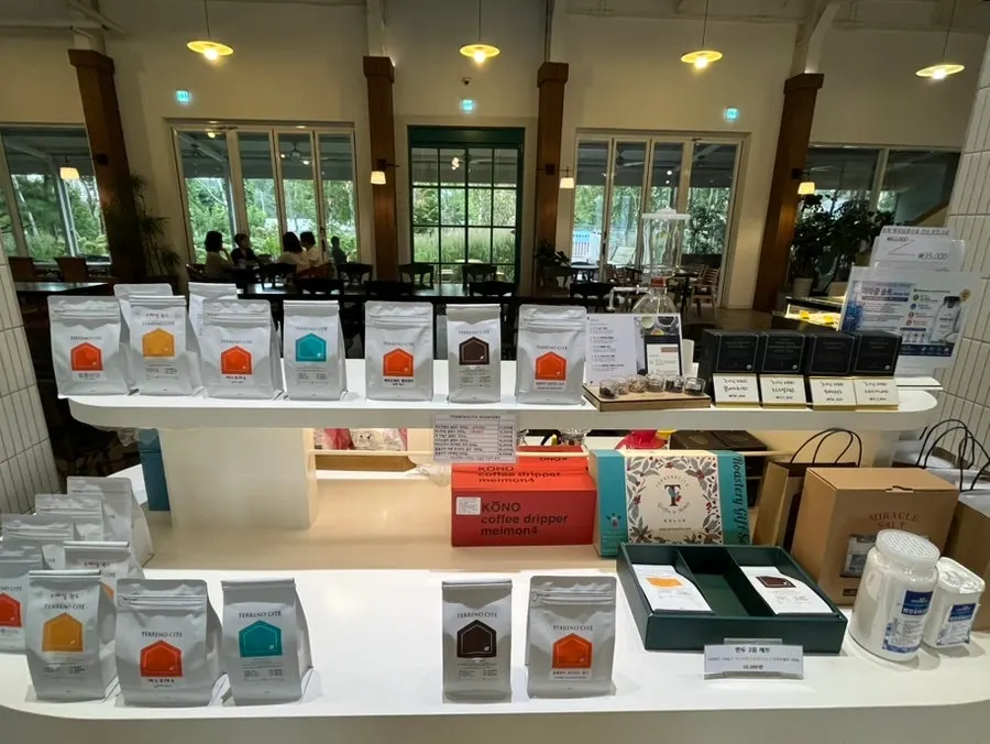 Coffee beans on display for sale in-store