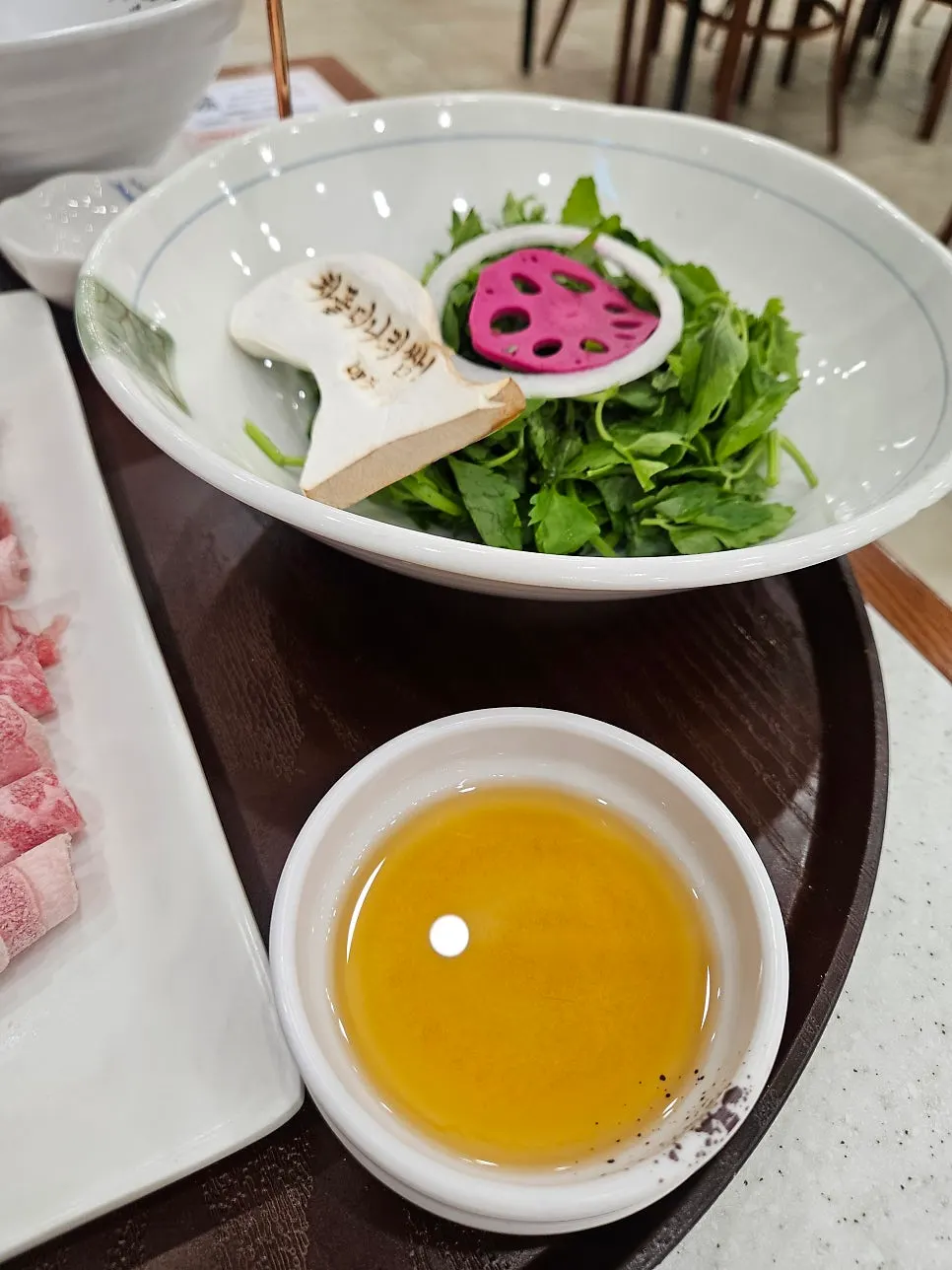 따뜻한 칼국수와 파전 상차림