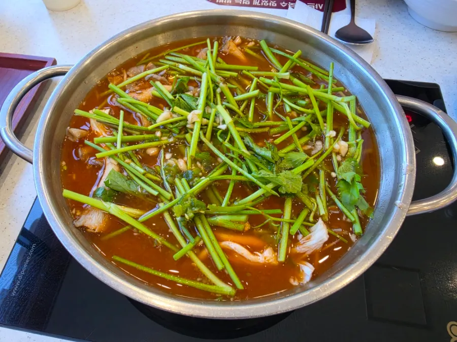 Numbered instructions for eating chadol minari ssam