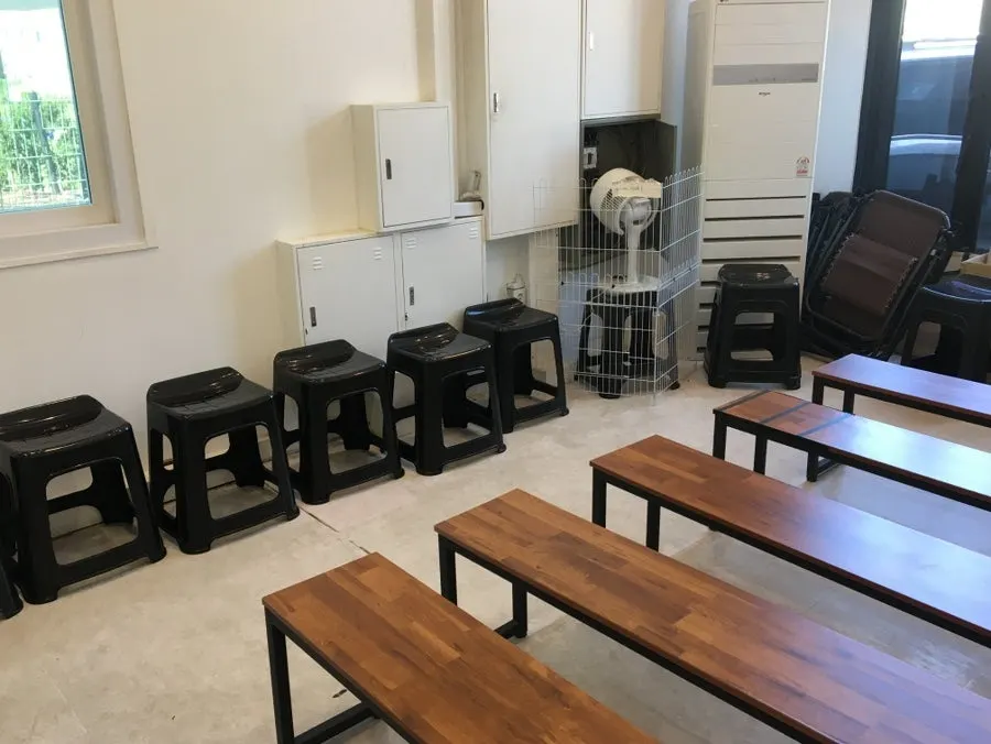 Seating in the waiting lounge