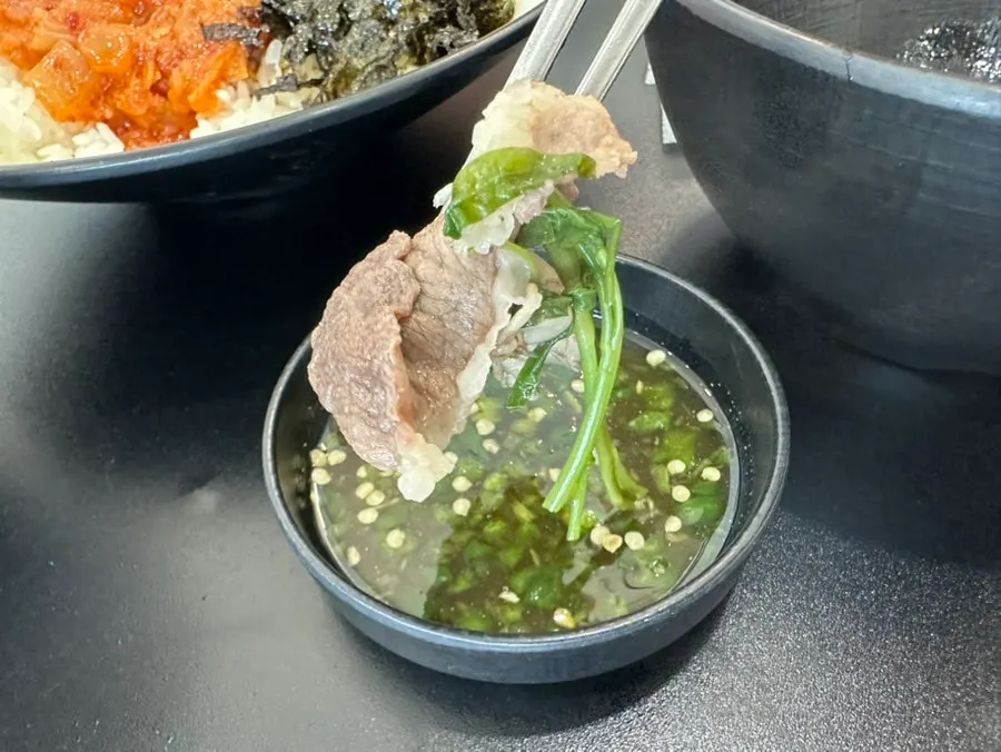 간장 와사비 땡초다데기로 만든 특제소스