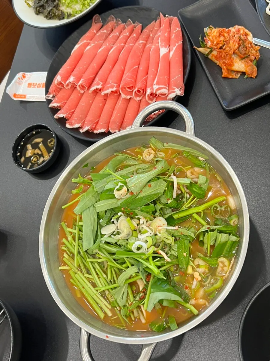 Plate of sirloin for shabu-shabu