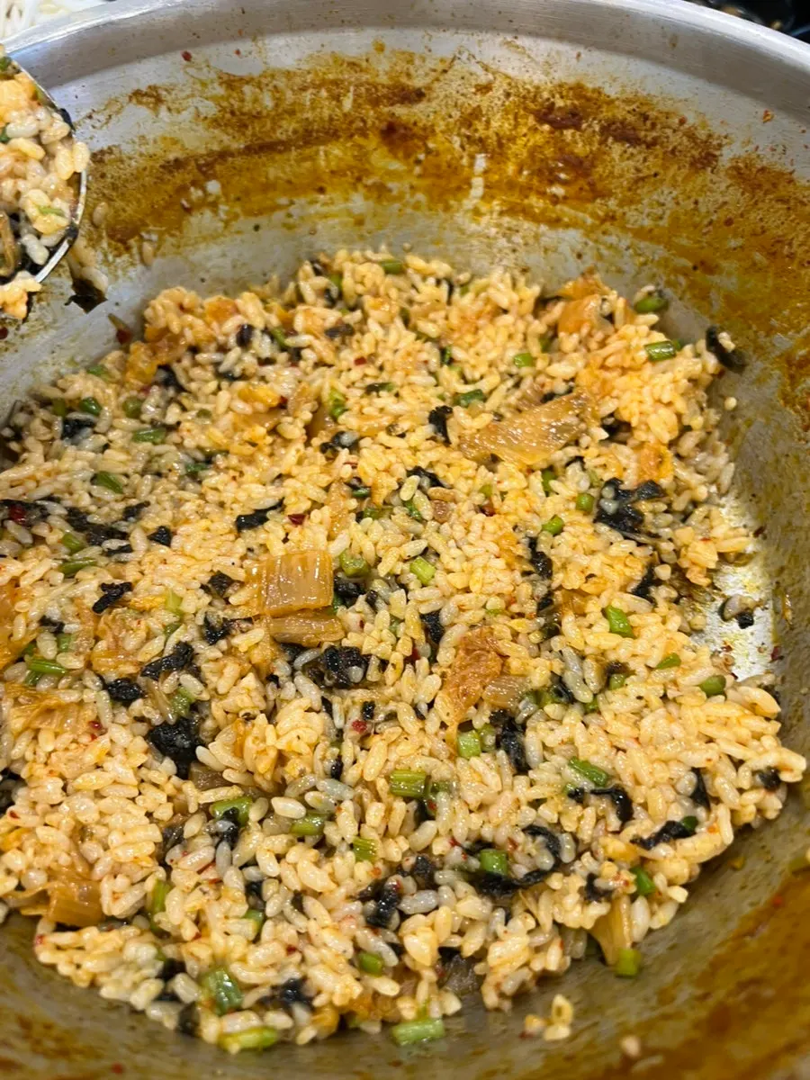 Finished shabu fried rice