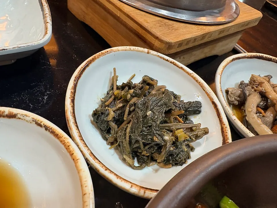 Side dishes served in small bowls