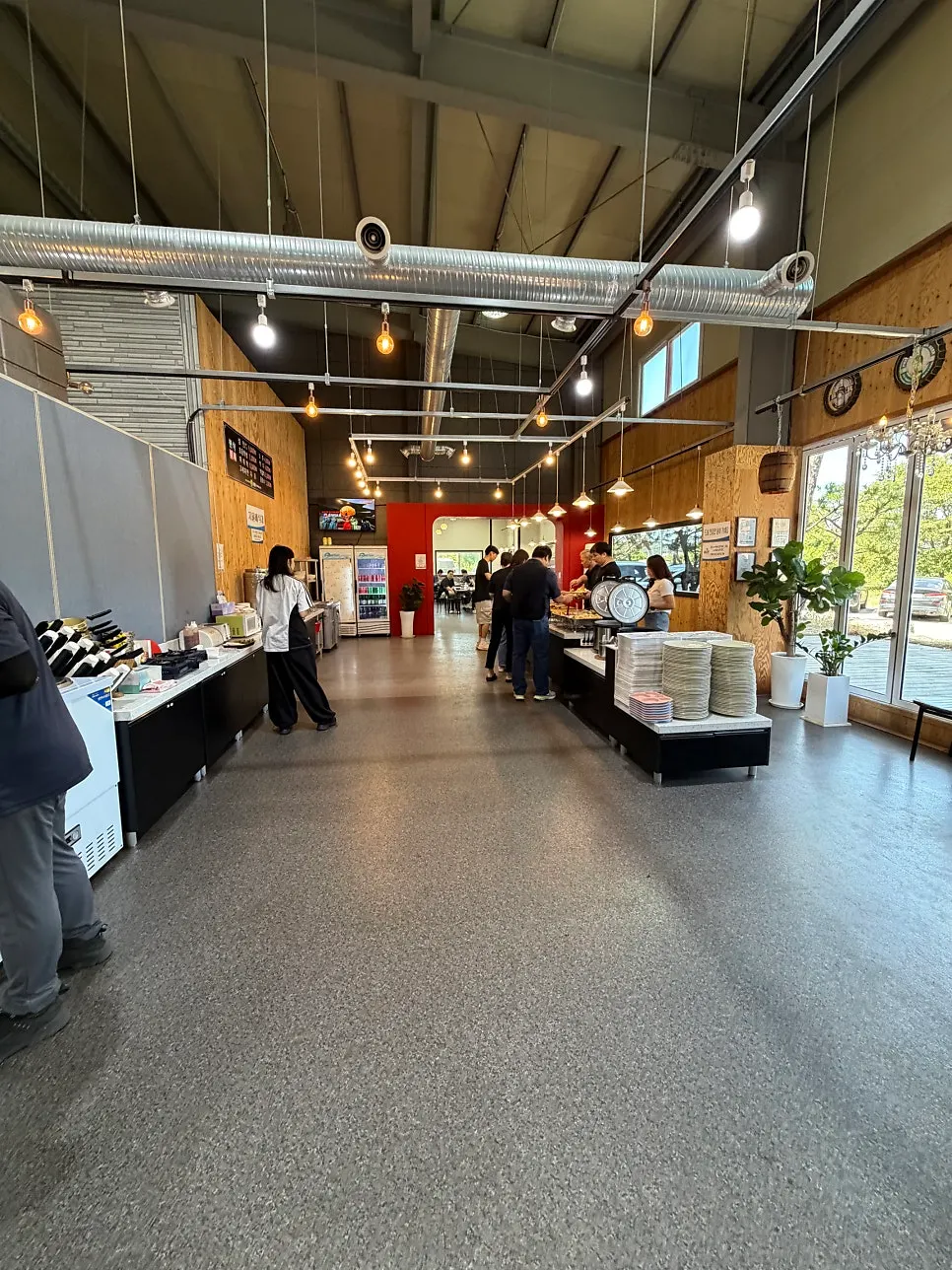 Spacious Korean buffet interior