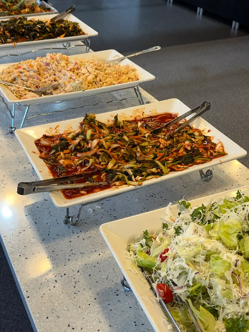 Korean buffet side-dish counter