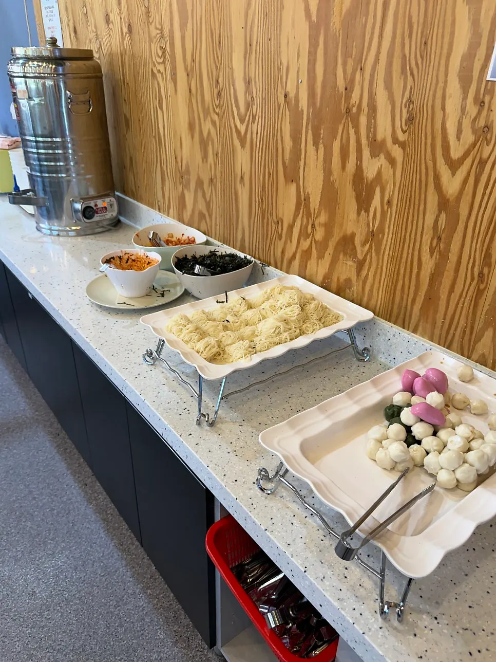 Korean dishes on a tray