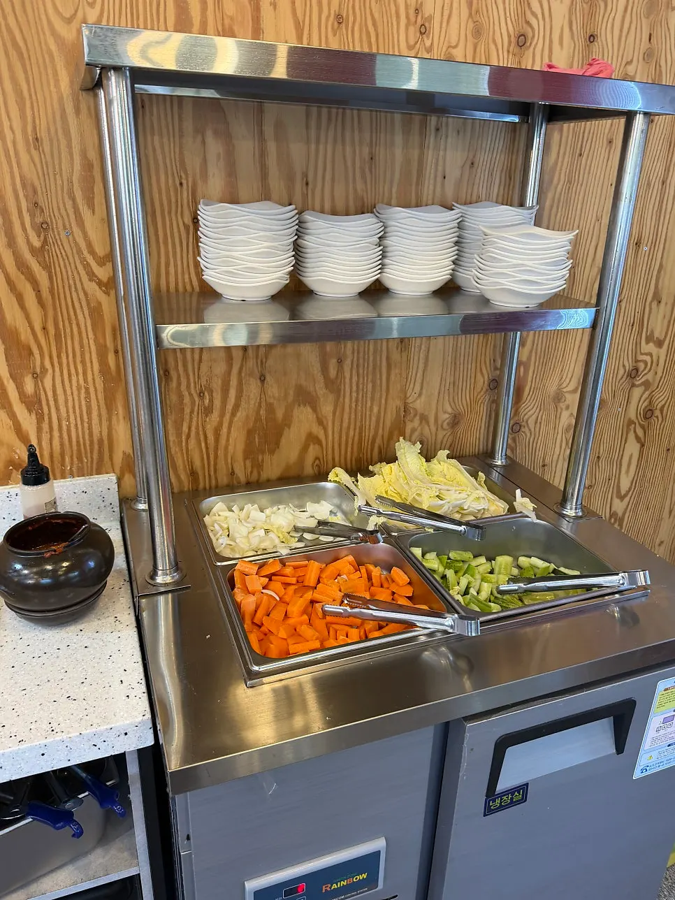 A fully loaded Korean buffet tray