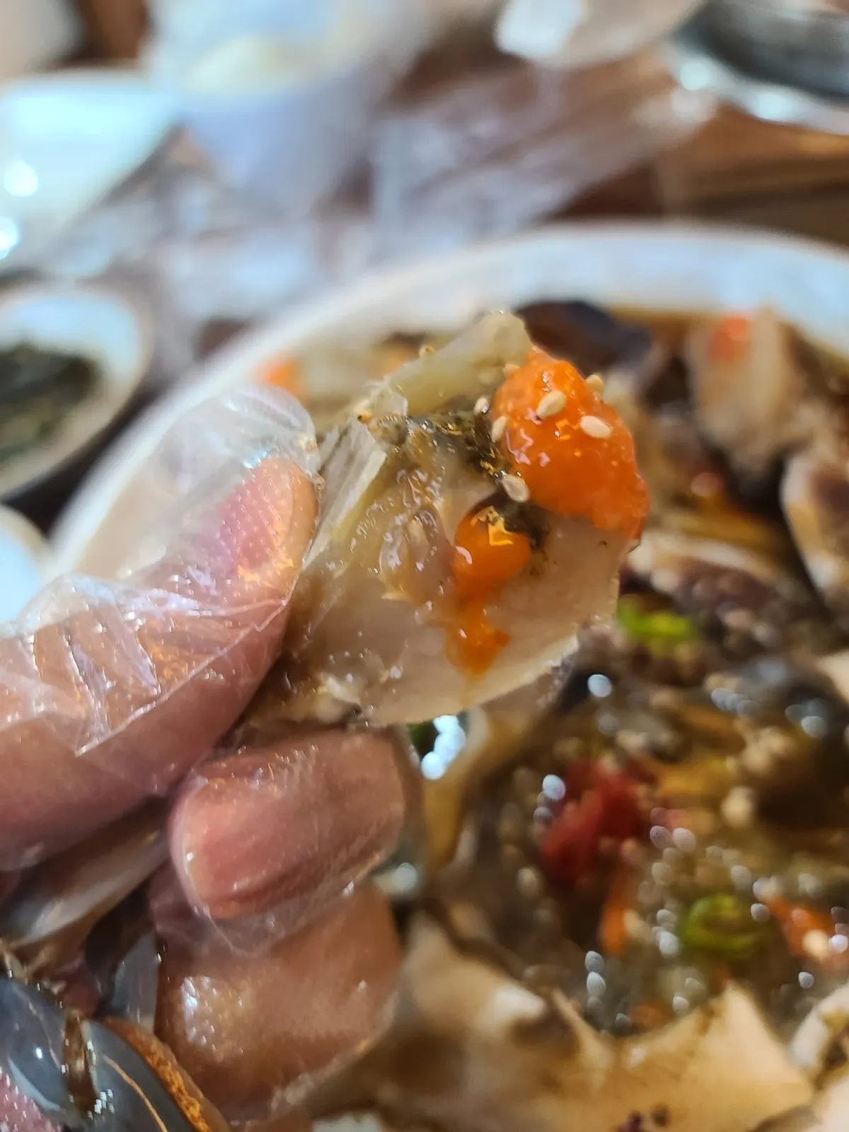 Sotbap Hansang's female crab soy-marinated crab set meal