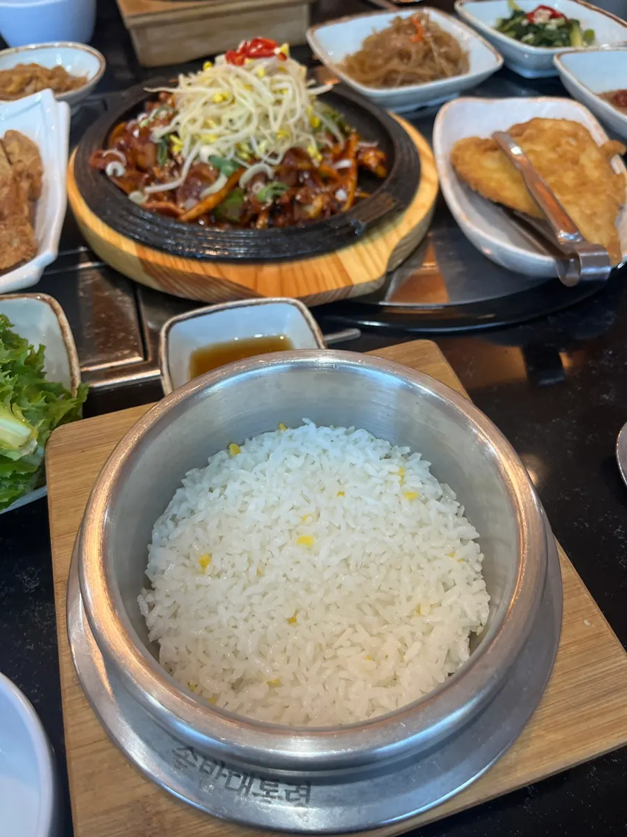Crispy grilled flounder included with the set meal