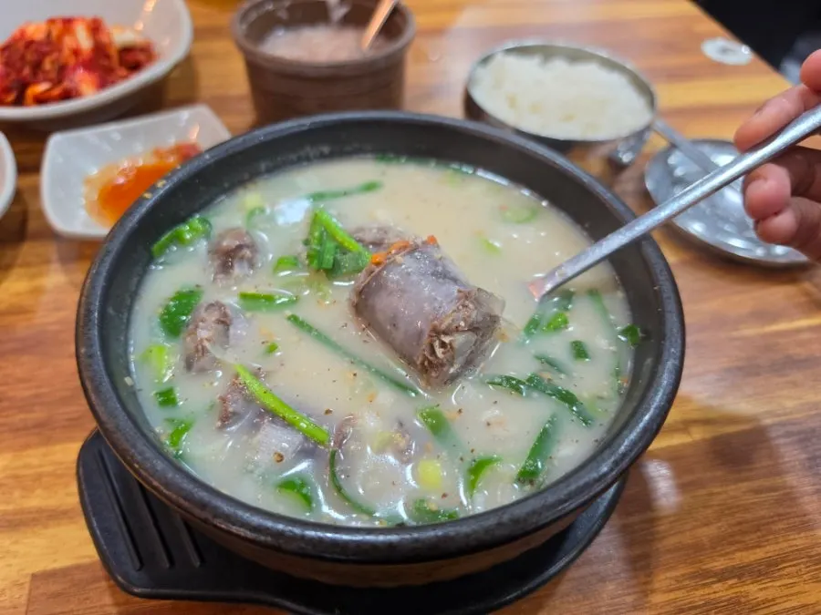 순대만 들어간 옛날경성순대국의 순대국 한 그릇