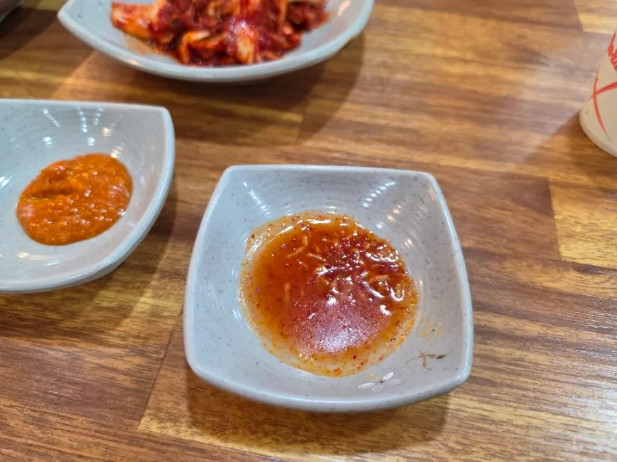 공기밥과 함께 나온 순대국 상차림
