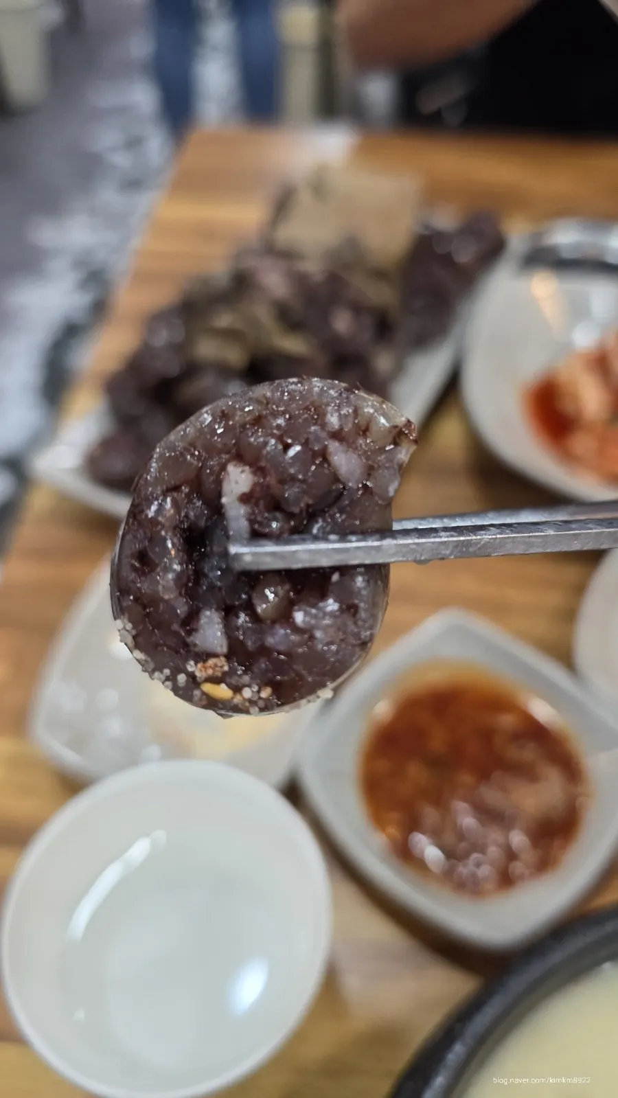 Liver served alongside the chapssal sundae