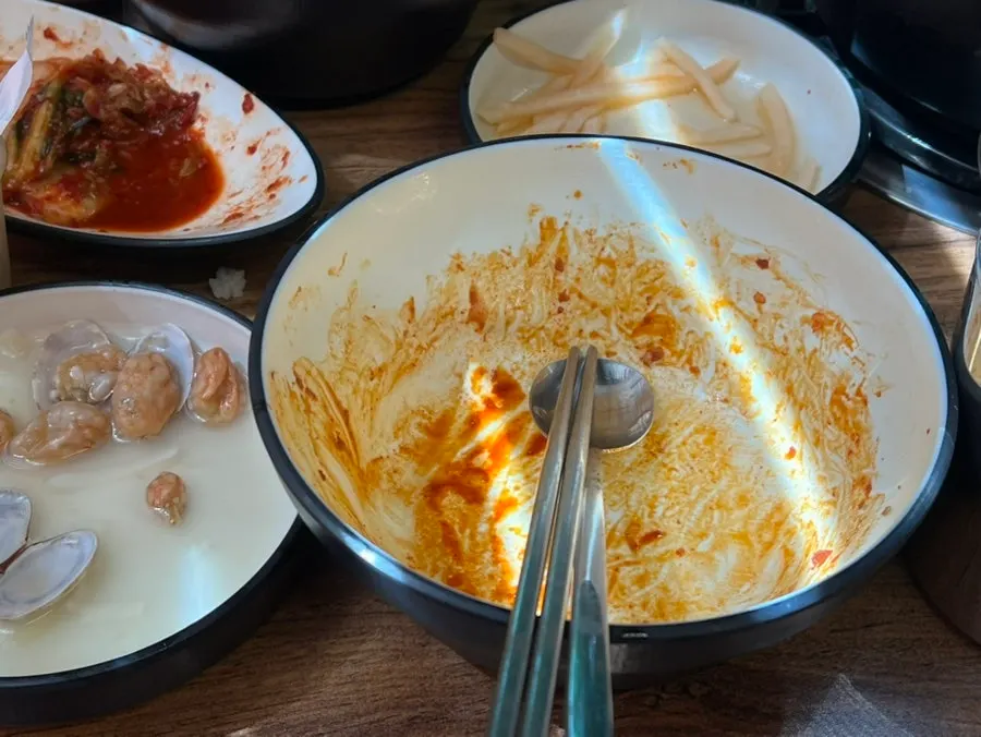Dumplings cut open