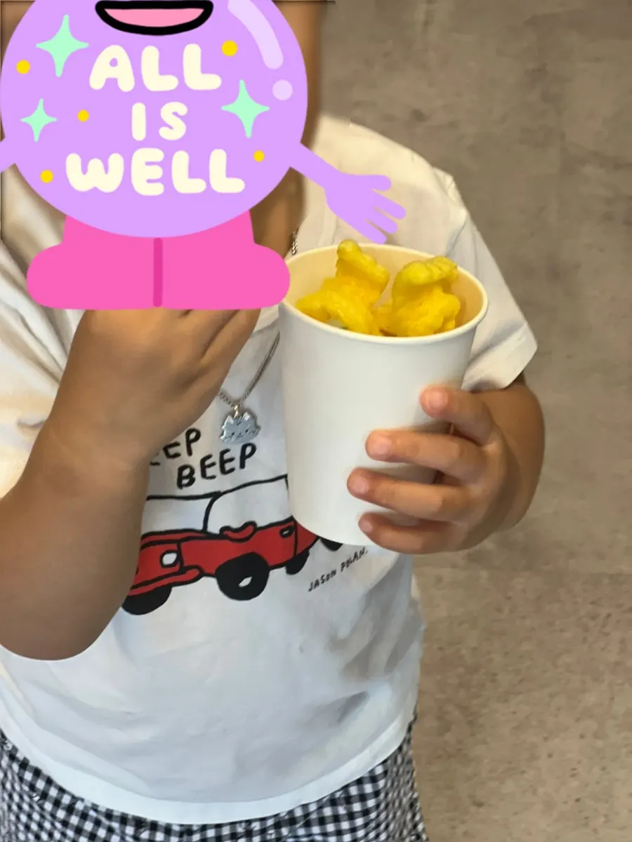 Getting a snack at the restaurant's dessert corner