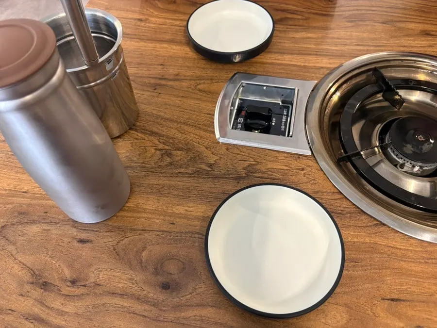 Table set after being seated