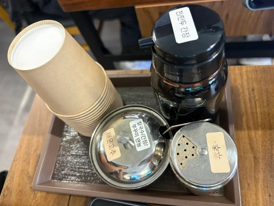 Basic table setting with utensils and side dishes