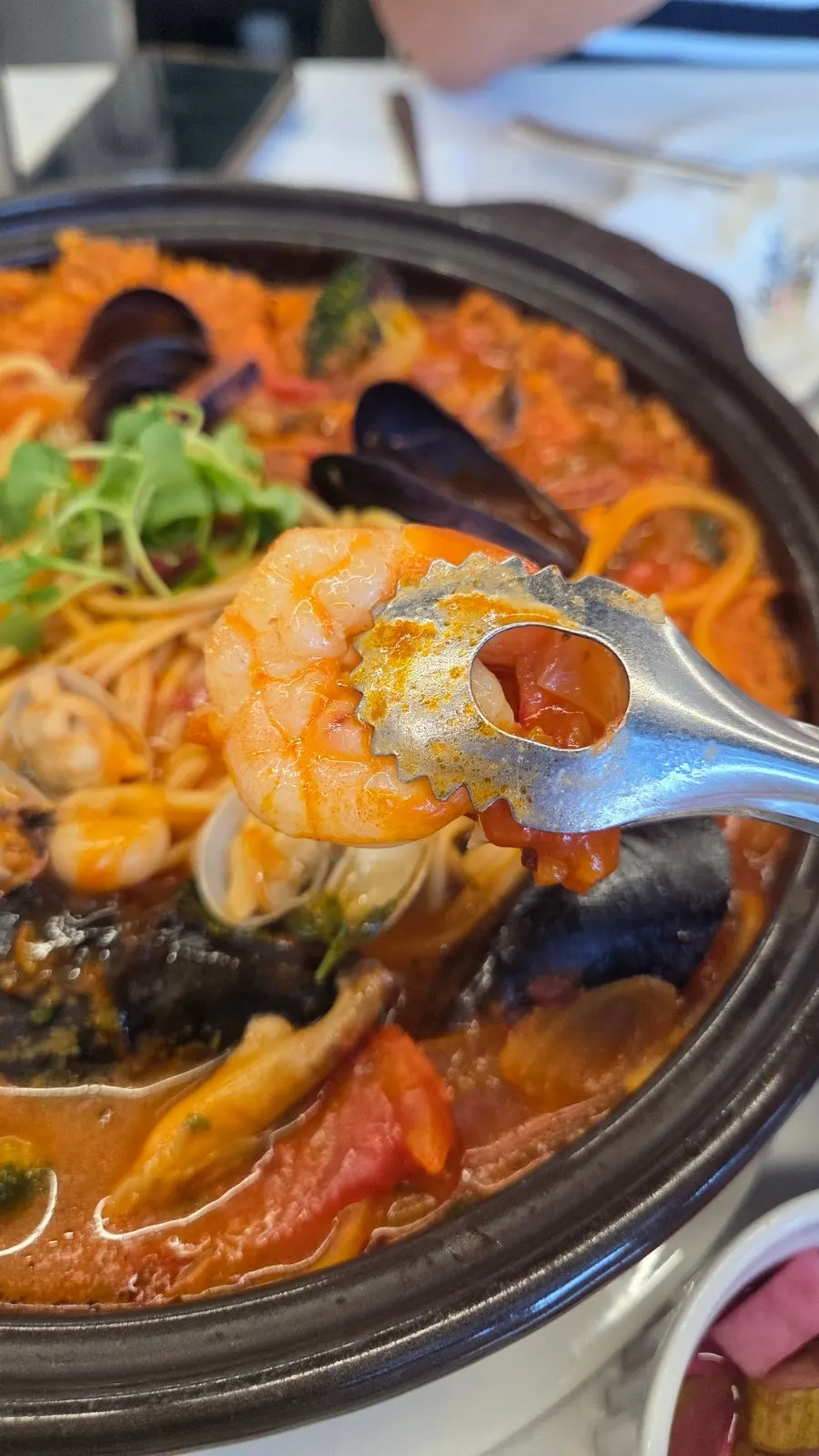 最後まで温かい土鍋パスタ