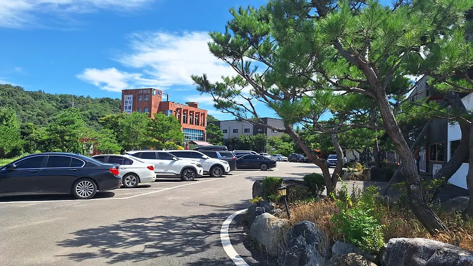 View of the Daedong Korean Buffet & Dosirak building and parking lot