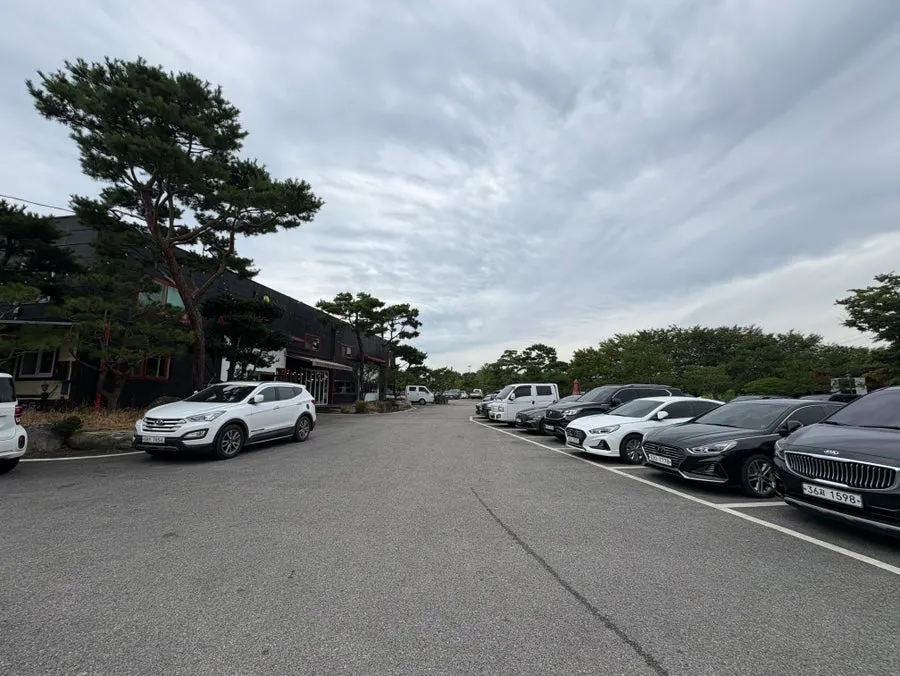주말 만차였던 한식뷔페 앞 주차 공간