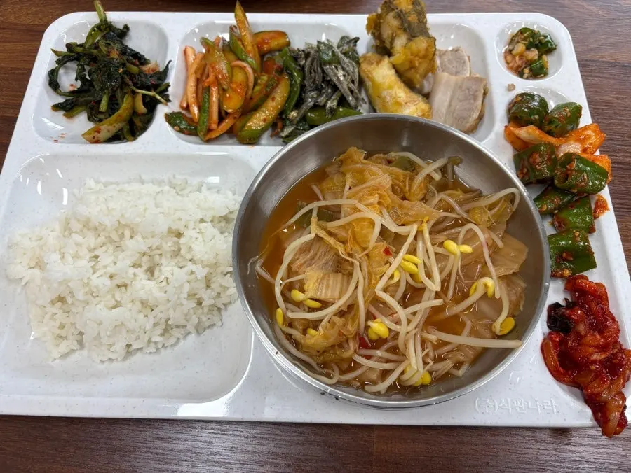 직접 담아온 한식뷔페 한 상