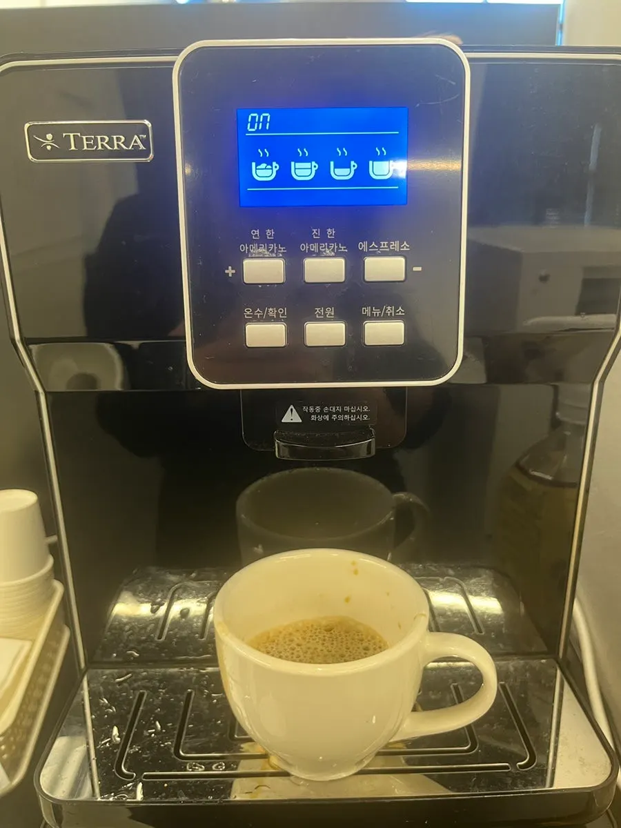 Espresso machine at the self-serve corner