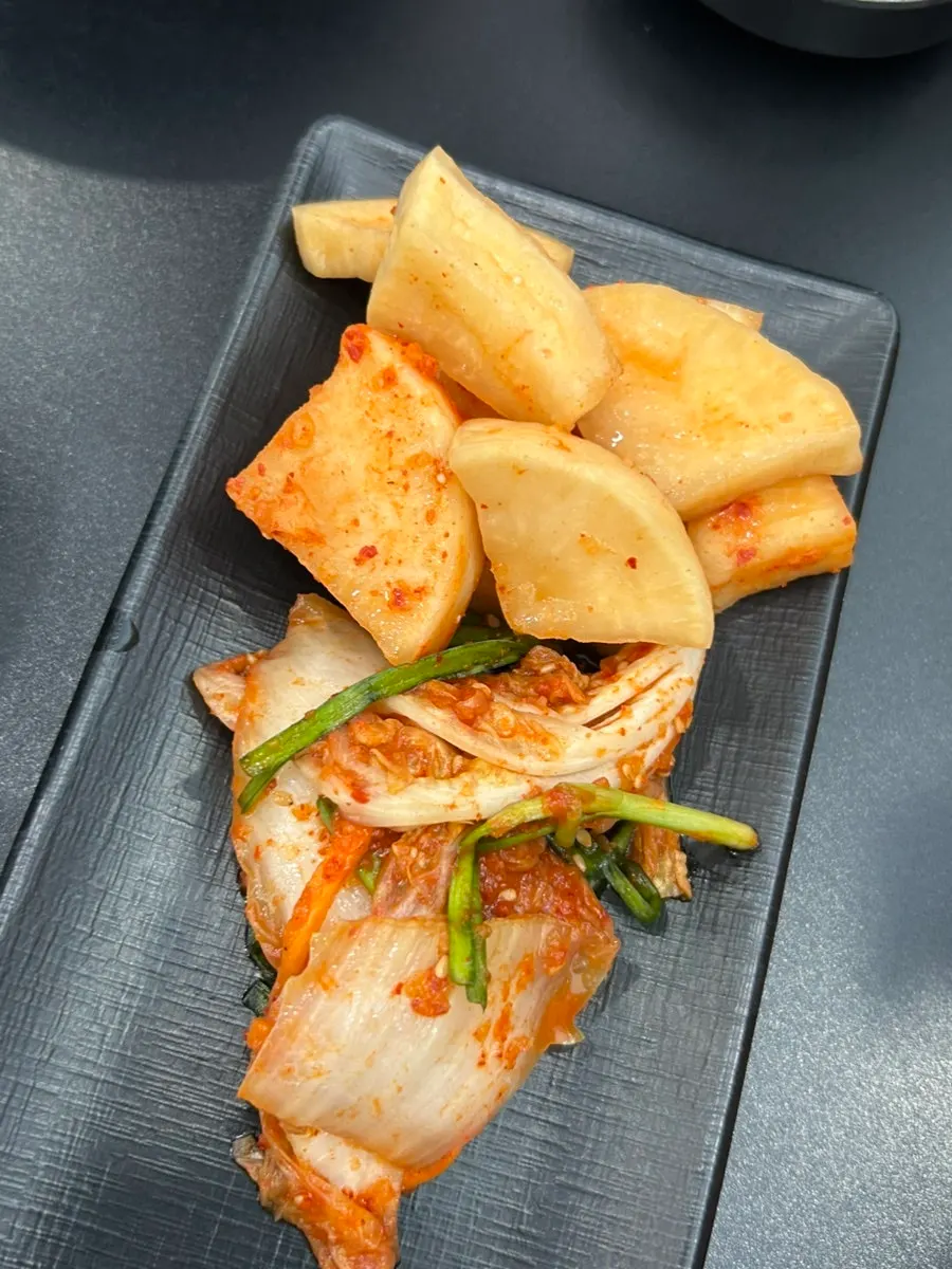Side dishes at the shabu-kalguksu self-service bar