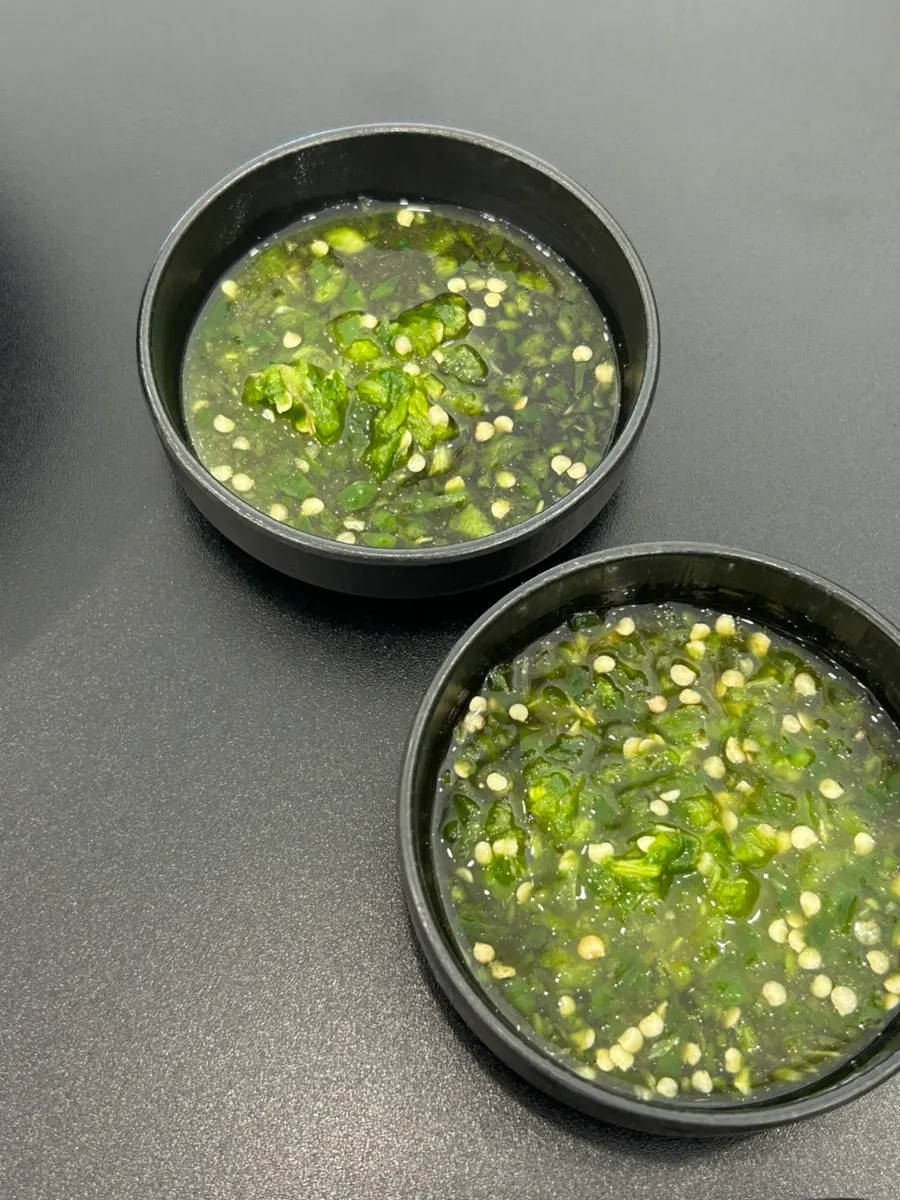 Soy dipping sauce with chili paste