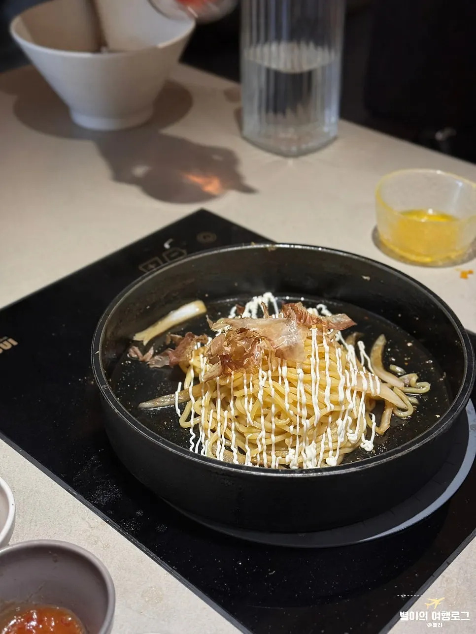 完成したすき焼きだしの焼きそば