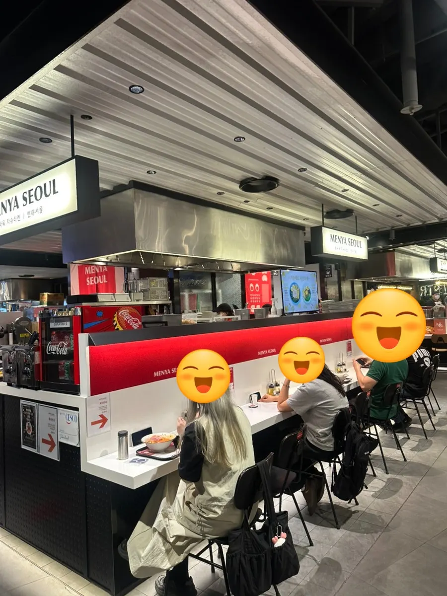 Food court space around Menya Seoul