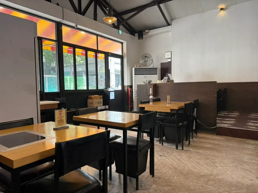 Store interior with a variety of Korean snack dishes
