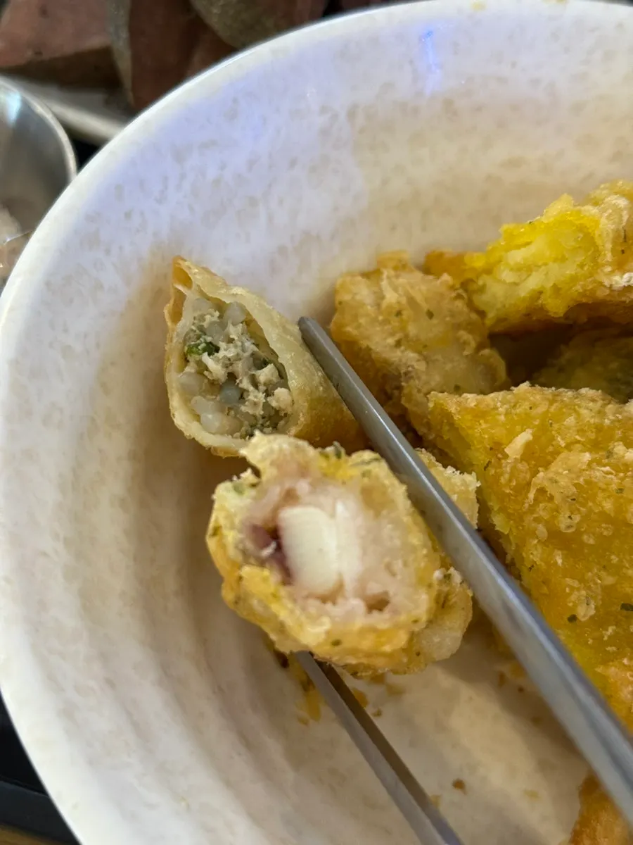 Crisply fried Korean snack fritters