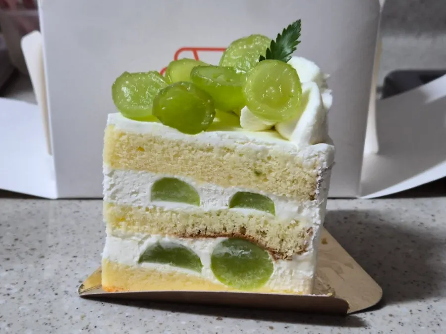 Three slice cakes packed to go