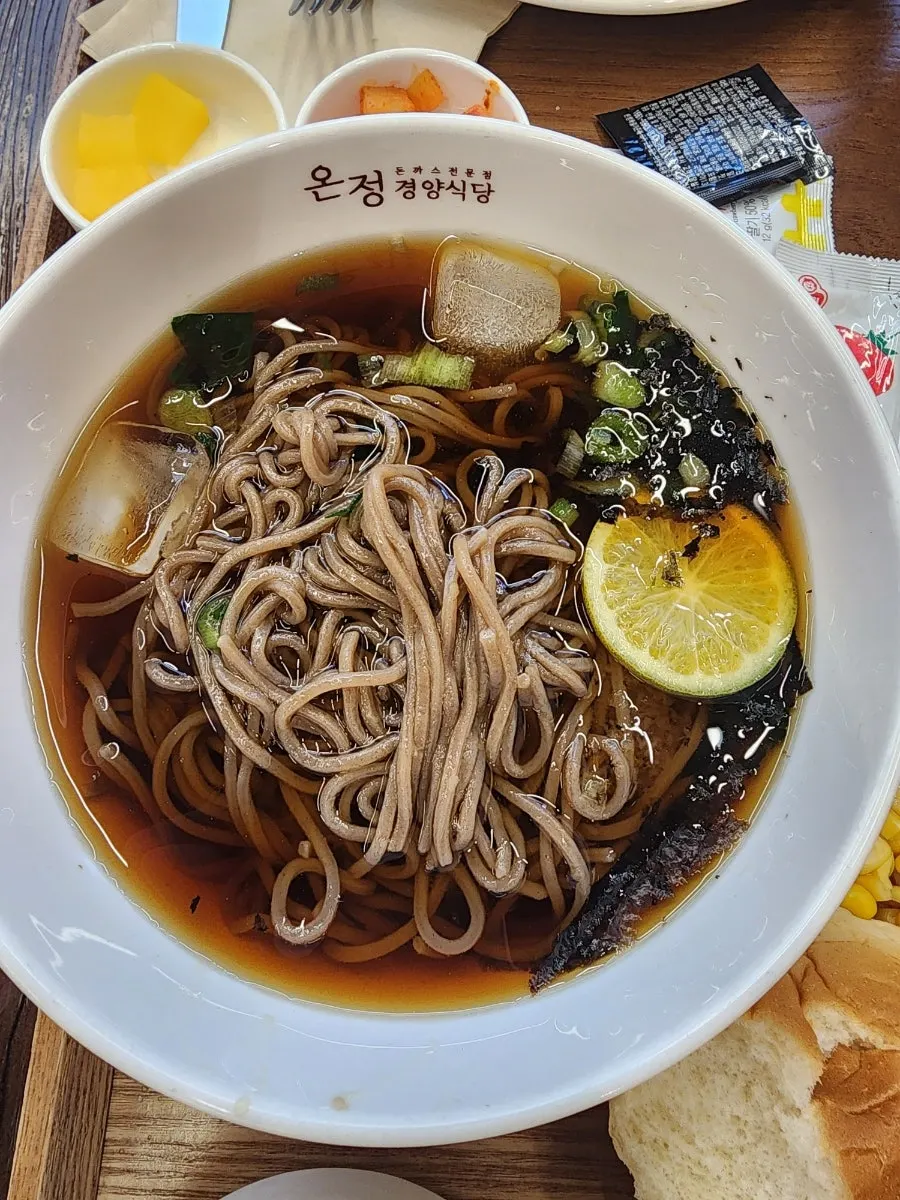 Buckwheat soba menu at Onjeong Gyeongyang Sikdang