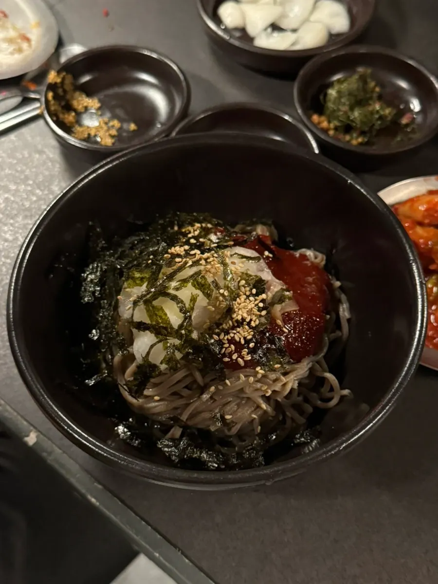 Bibim memil ordered to finish the meal
