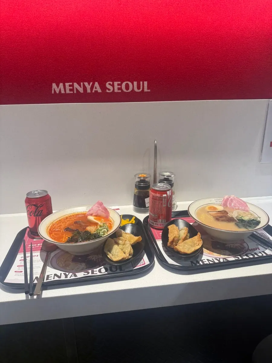 Dongpo pork chashu ramen set spread