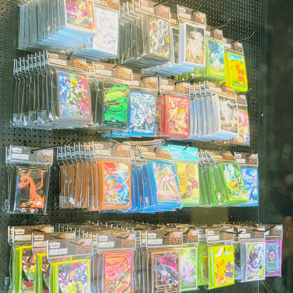 Storefront view showing the inside of the Pokémon card shop
