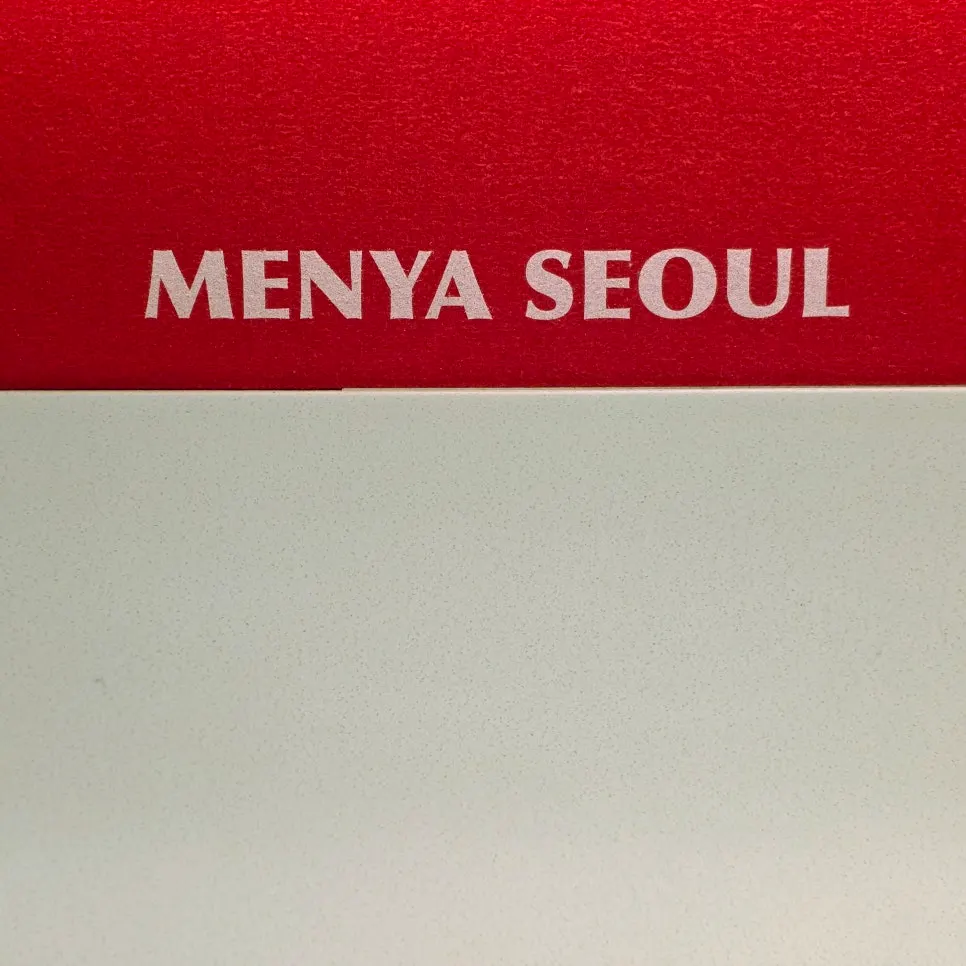 Menya Seoul ramen menu board