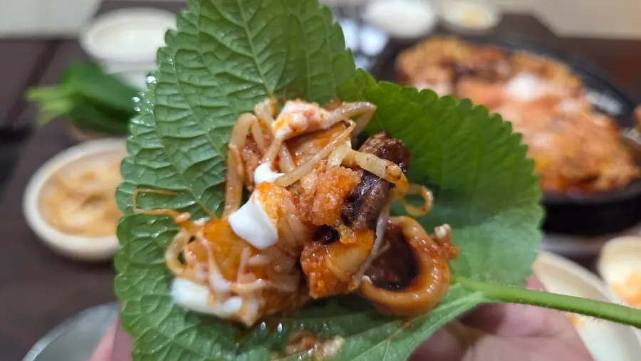 配泡菜萝卜和豆芽的短蛸五花肉相关照片